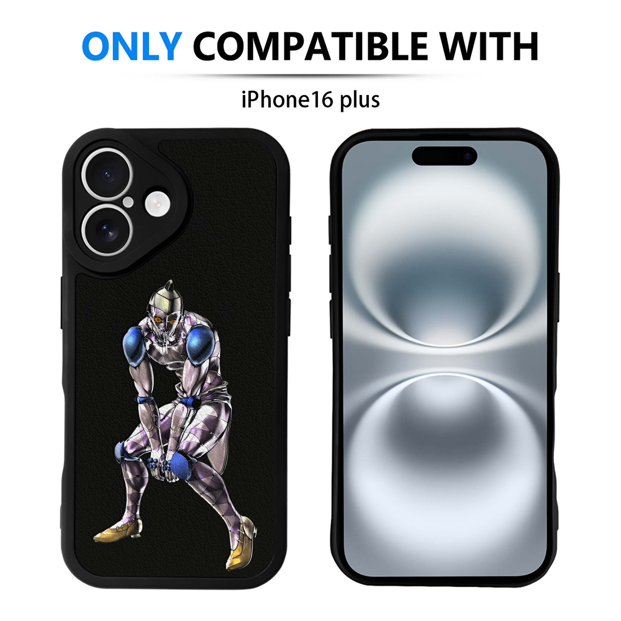 （画像用） ジョジョの奇妙な冒険 JoJo's Bizarre Adventure 【iPhone 16シリーズ対応】シリコンスマホケース（レザー調） 材質：シリコン